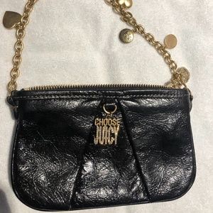 Juicy Couture Black Leather Charm Bag